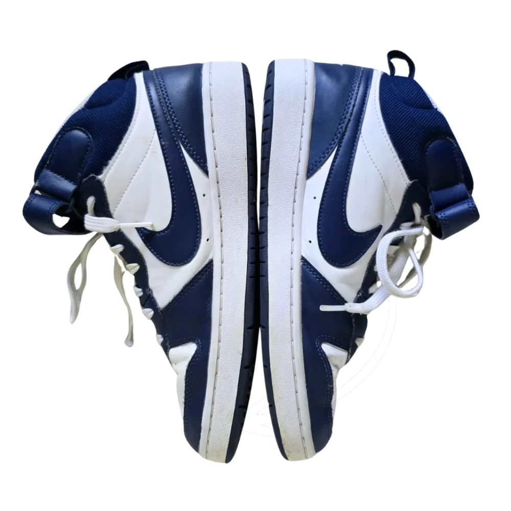 Nike Court Borough Mid 2 Big Kids Boys 7Y Blue White Sneakers